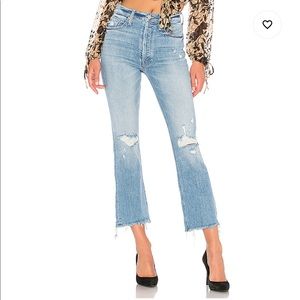 Mother super denim in style tripper ankle.